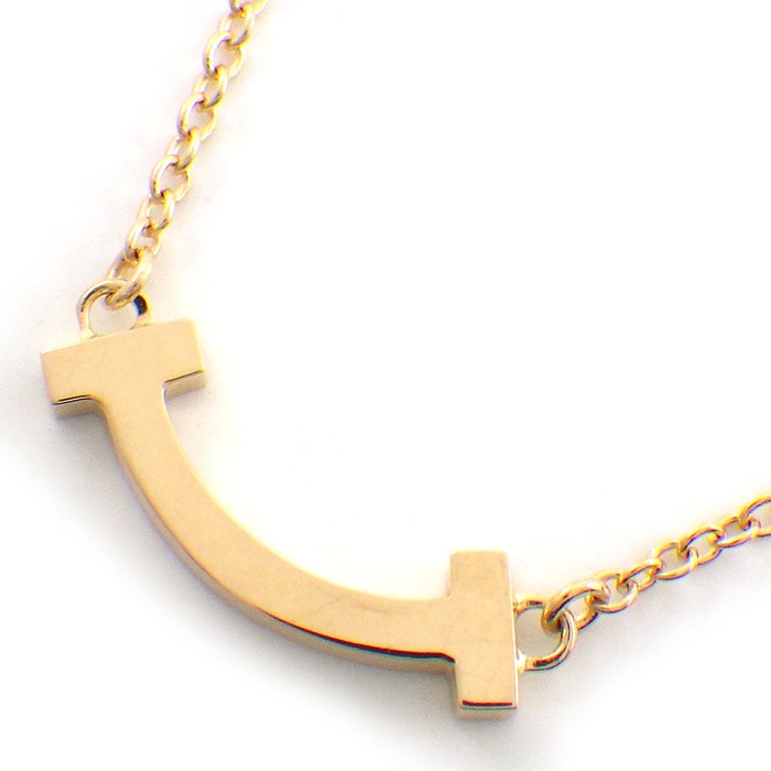 ティファニー Tiffany & Co. ネックレス Tスマイル ミニ マイクロ 62617721 K18PG 【中古】