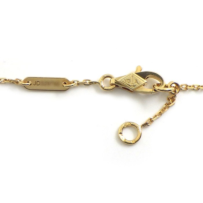 【レビュー1000件記念★対象品3％OFF】 ヴァンクリーフ＆アーペル Van Cleef & Arpels ブレスレット スウィートアルハンブラ VCARF68800 ホワイト シェル K18YG 【箱・保付き】 【中古】