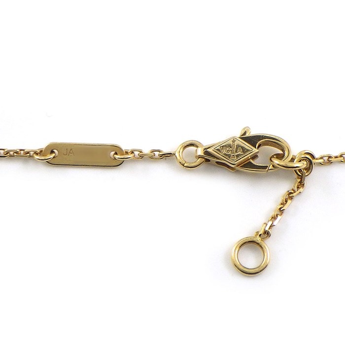 【レビュー1000件記念★対象品3％OFF&5日限定P3倍】 ヴァンクリーフ＆アーペル Van Cleef & Arpels ブレスレット スウィートアルハンブラ VCARF68800 ホワイト シェル K18YG 【中古】