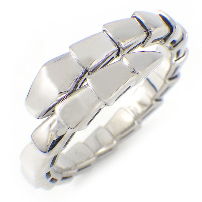 【レビュー1000件記念★対象品3％OFF】 ブルガリ BVLGARI リング セルペンティ ヴァイパー 358648 スネークモチーフ K18WG 17-19号 / #XL 【中古】