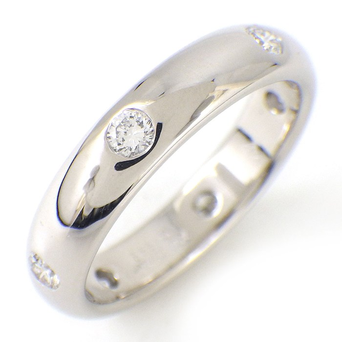 【レビュー1000件記念★対象品3％OFF】 カルティエ Cartier リング ステラ 6ポイント ダイヤモンド K18WG 9.5号 / #50 【中古】