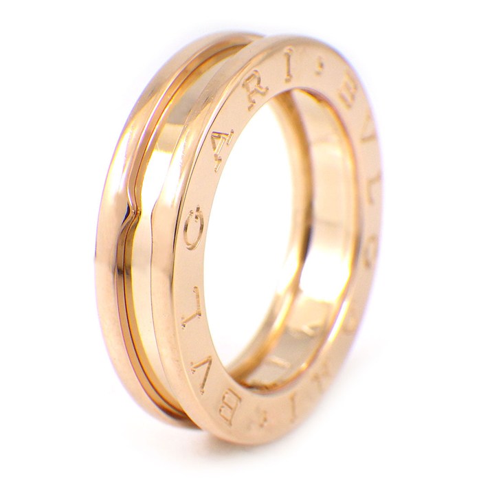乐天商城 - 【最大1万円OFFクーポン配布中&10日限定★ポイント3倍】 ブルガリ BVLGARI リング B-zero1 ビーゼロワン XS 336003 1バンド ロゴ K18PG 11号 / #51 【中古】