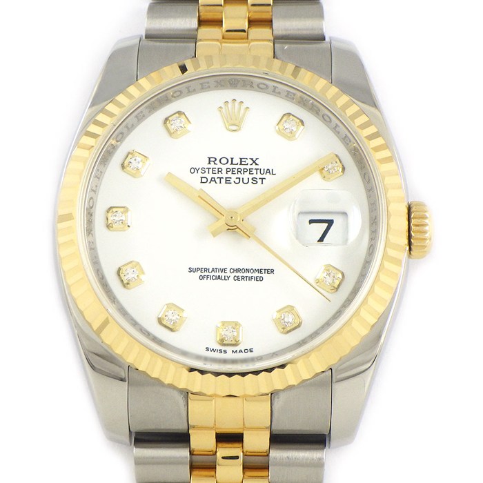 ロレックス Rolex 腕時計 デイトジャスト 116233G V番 2009年 10ポイント ダイ ...