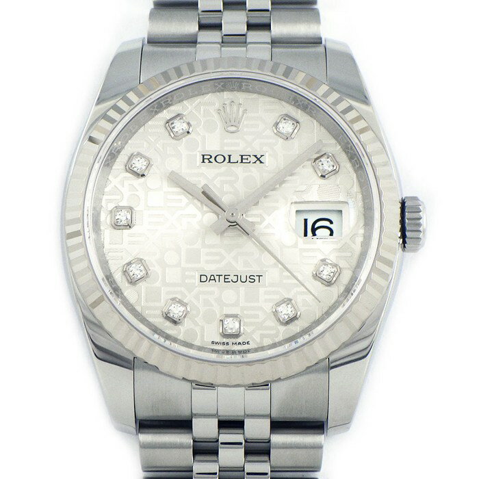 ロレックス Rolex 腕時計 デイトジャスト 116234G 10ポイント ダイヤインデックス シ ...