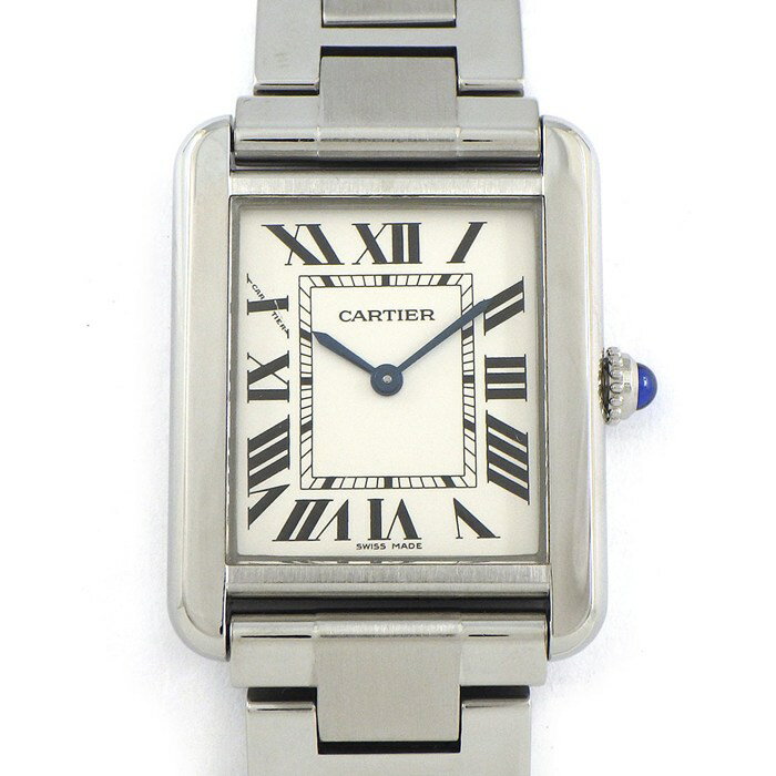 カルティエ Cartier 腕時計 タンクソロ SM W5200013 レクタンギュラー シルバー文 ...