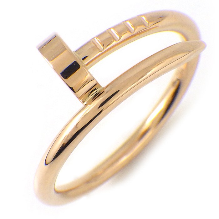 カルティエ Cartier リング ジュストアンクル SM B4225849 釘モチーフ K18PG 10号 / #49 【中古】