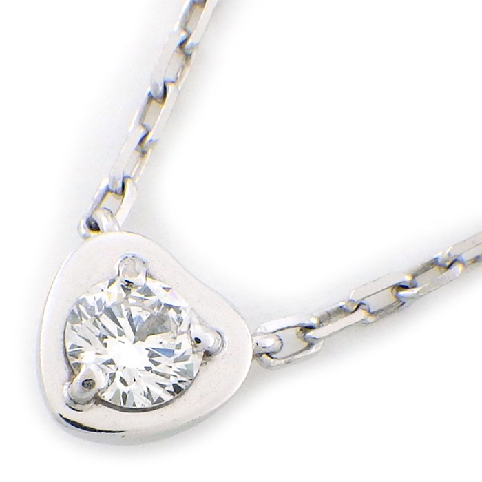 カルティエ Cartier ネックレス ダムール ハート ディアマン レジェ B7059300 1ポイント ダイヤモンド K18WG 【中古】