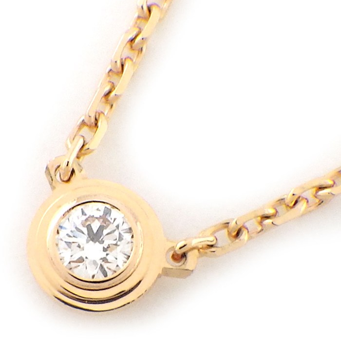 カルティエ Cartier ネックレス ダムール XS ディアマン レジェ B7224516 1ポイント ダイヤモンド 0.04ct K18PG 【箱・保付き】 【中古】