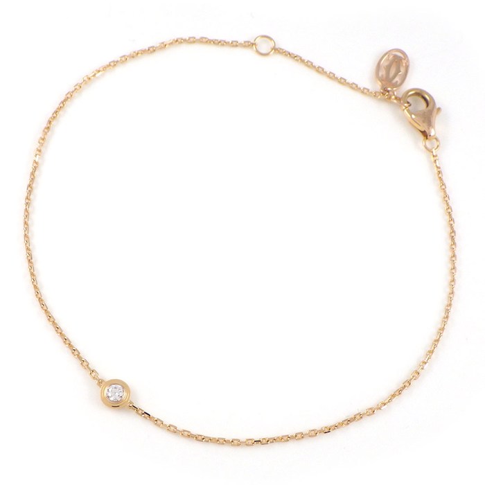 カルティエ Cartier ブレスレット ダムール XS ディアマン レジェ B6045717 1ポイント ダイヤモンド 0.04ct K18PG 【箱・保付き】 【中古】