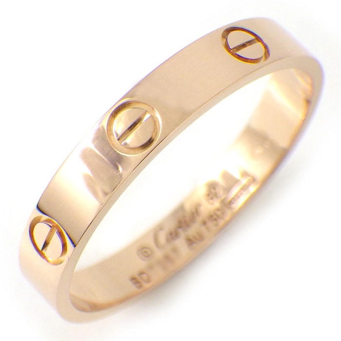 カルティエ Cartier リング ラブ スモールモデル SM B4085262 K18PG 21.5号 / #62 【中古】