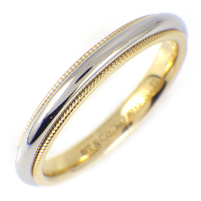 楽天市場】ティファニー ミルグレイン リング k18の通販