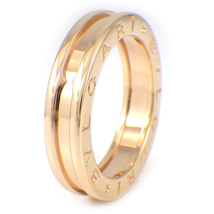 乐天商城 - 【最大1万円OFFクーポン配布中&10日限定★ポイント3倍】 ブルガリ BVLGARI リング B-zero1 ビーゼロワン XS 335995 1バンド K18PG 13.5号 / #54 【中古】