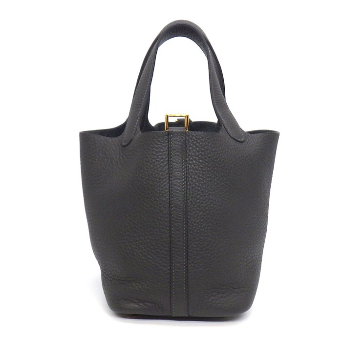 【5日限定★対象品3％OFF＆全品P3倍★】 エルメス HERMES ハンドバッグ ピコタンロック PM W刻印 2024年 ダークブロンズ トリヨンクレマンス ゴールド金具 【中古】(4.0)