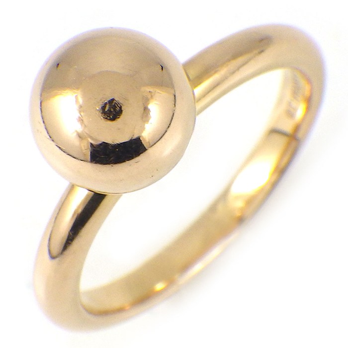ティファニー Tiffany & Co. リング ハードウェア ボール ニューヨーク ロゴ K18PG 11.5号 / 52 【中古】