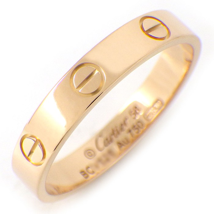 カルティエ Cartier リング ラブ スモールモデル SM B4085258 K18PG 17.5号 / #58 【中古】