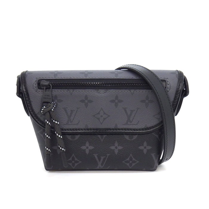 樂天商城 - ルイ・ヴィトン LOUIS VUITTON ショルダーバッグ パルス ウェアラブル ウォレット M12806 ブラック グレー モノグラムエクリプスキャンバス レザー 【中古】
