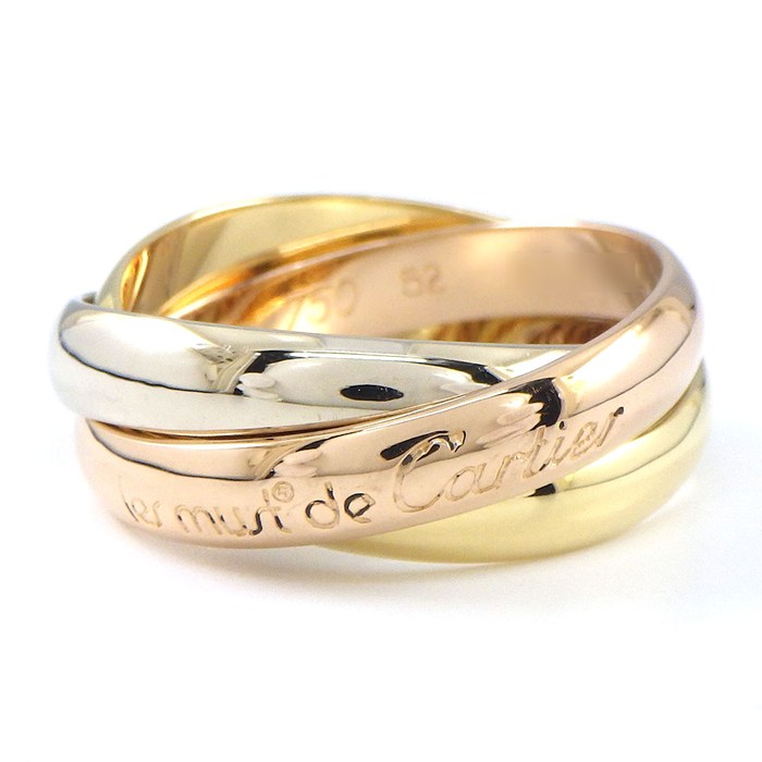 カルティエ Cartier リング トリニティ クラシックモデル MM スリーカラー K18PG K18WG K18YG 11.5号 / #52 【中古】