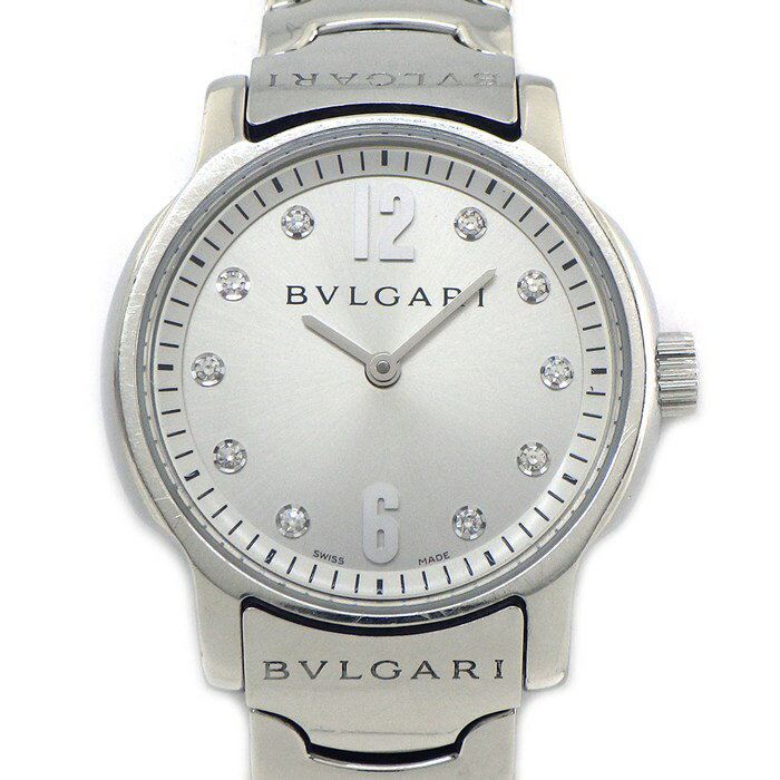 樂天商城 - ブルガリ BVLGARI 腕時計 ソロテンポ ST29S 10ポイント ダイヤインデックス サンレイ シルバー文字盤 SS クオーツアナログ 【中古】