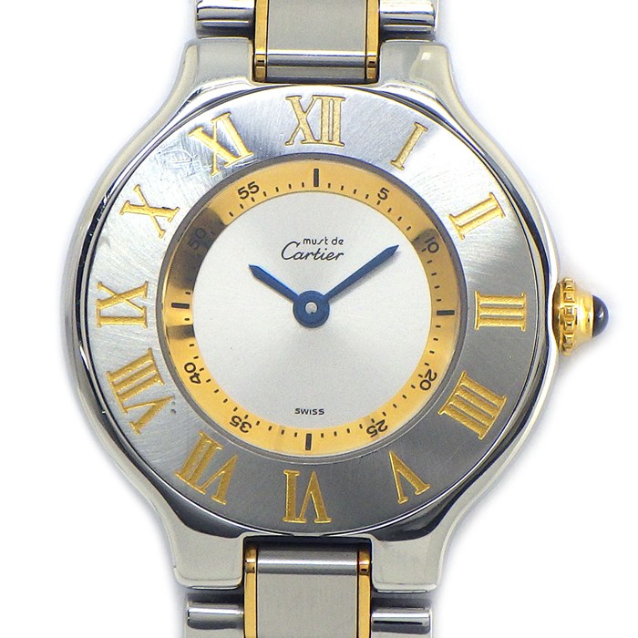 カルティエ Cartier 腕時計 マスト21 ヴァンティアン W10073R6 シルバーサンレイ文 ...