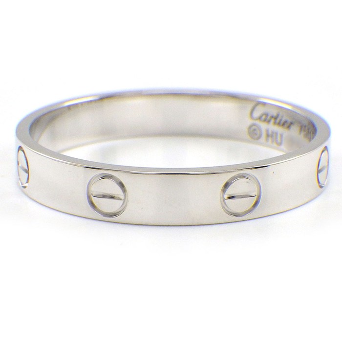 【25日限定★ポイント3倍】 カルティエ Cartier リング ラブ スモールモデル SM B4085100 K18WG 21号 / #62 【中古】 2