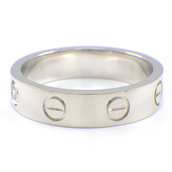 カルティエ Cartier リング ラブ スモールモデル SM B4050500 1ポイント ダイヤモンド 0.02ct K18WG 8号 / #48 【中古】