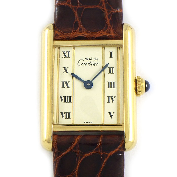 カルティエ Cartier 腕時計 マストタンクSM W1003053 レクタンギュラー アイボリー ...