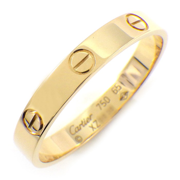 カルティエ Cartier リング ラブ スモールモデル SM B4085065 K18YG 24号 / #65 【中古】