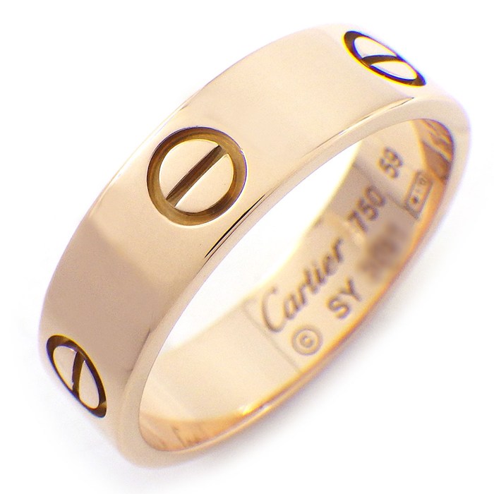 カルティエ Cartier リング ラブ クラシックモデル MM B4084859 K18PG 18.5号 / #59 【中古】