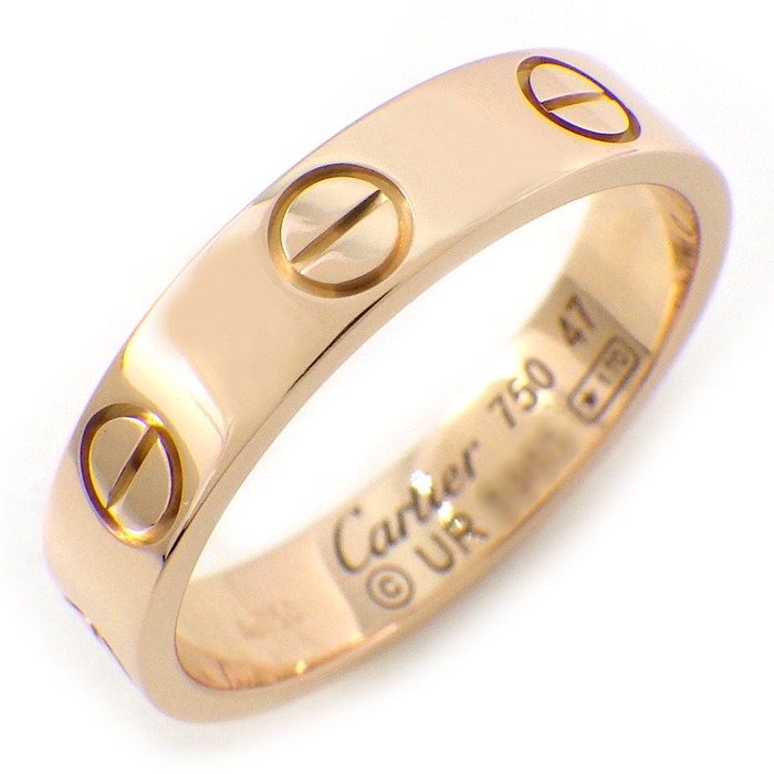 カルティエ Cartier リング ラブ スモールモデル SM B4085247 K18PG 7号 / #47 【中古】