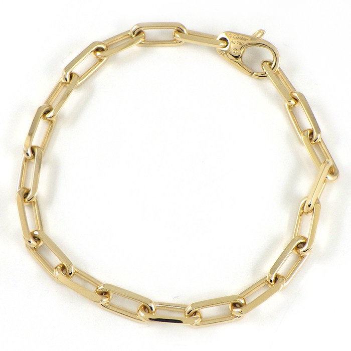 【本日終了！最大1万円OFF★スプリング＆15日限定P3倍】 カルティエ Cartier ブレスレット サントス ミディアム B6021300 チェーン K18YG 【中古】