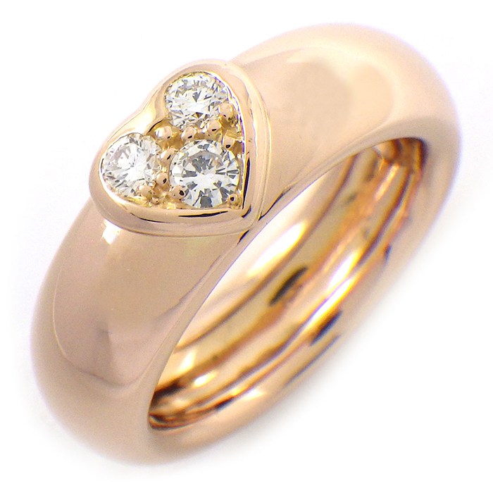 乐天商城 - ティファニー Tiffany & Co. リング フレンドシップ ハート 3ポイント ダイヤモンド K18PG 10号 【中古】