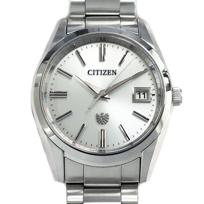 【最大1万円OFF★スプリングセール】 シチズン CITIZEN 腕時計 ザ・シチズン エコドライブ AQ4080-52A/A060-T026907 サンレイ シルバー文字盤 デイト 充電量表示機能 充電警告機能 過充電防止機能 パワーセーブ機能 SS ソーラー 【中古】