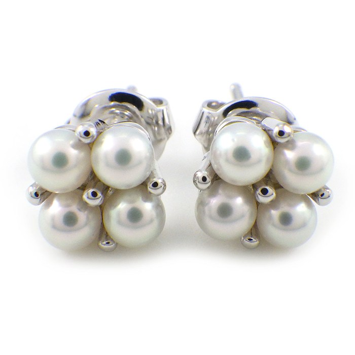 乐天商城 - 【最大1万円OFFクーポン配布中&10日限定★ポイント3倍】 ミキモト MIKIMOTO ピアス PE-1775PU アコヤ真珠 3.5mm珠 K18WG 【中古】
