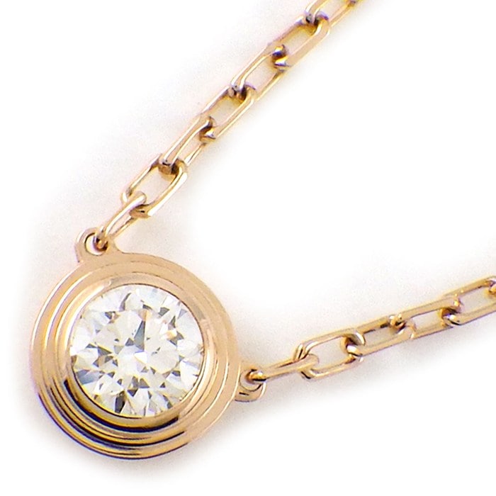 カルティエ Cartier ネックレス ダムール LM ディアマン レジェ B7215600 1ポイント ダイヤモンド 0.18ct K18PG 【箱・保付き】 【中古】