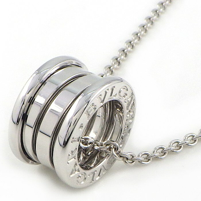 乐天商城 - 【最大1万円OFFクーポン配布中&10日限定★ポイント3倍】 ブルガリ BVLGARI ネックレス B-zero1 ビーゼロワン スパイラル ロゴ K18WG 【中古】