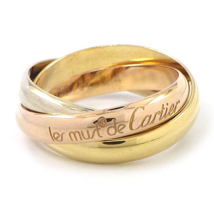 乐天商城 - カルティエ Cartier リング トリニティ スリーカラー K18PG K18WG K18YG 13.5号 / #54 【中古】