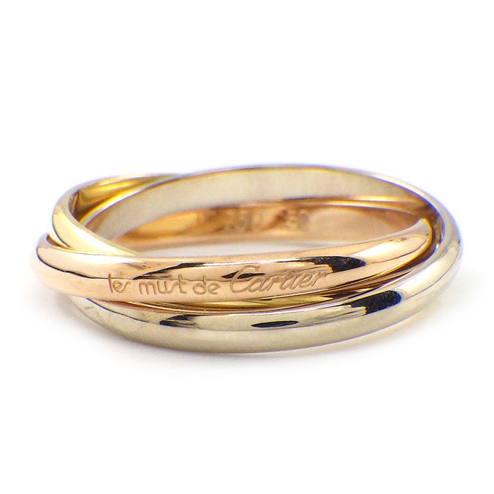 樂天商城 - カルティエ Cartier リング トリニティ XS スリーカラー K18PG K18WG K18YG 9.5号 / #50 【中古】