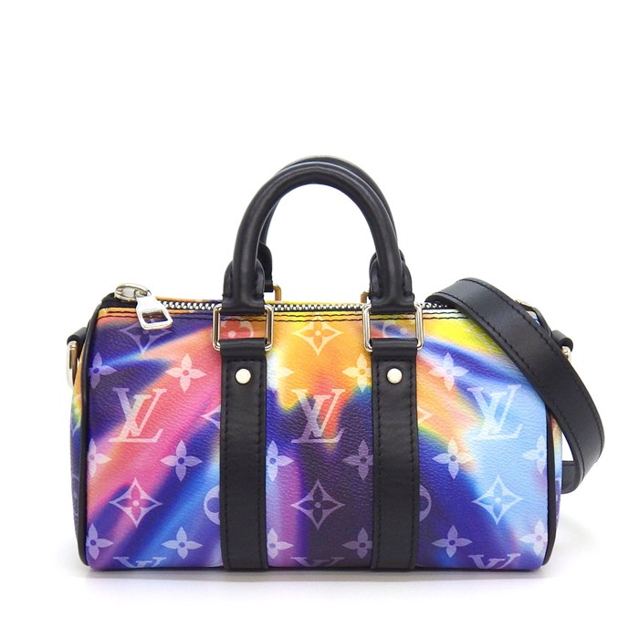 乐天商城 - 【最大1万円OFFクーポン配布中&10日限定★ポイント3倍】 ルイ・ヴィトン LOUIS VUITTON ショルダーバッグ キーポル XS M80953 マルチカラー モノグラムサンセット ブラック レザー 【中古】