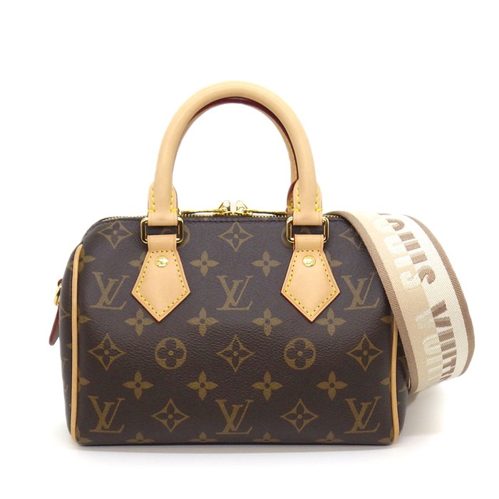 乐天商城 - 【最大1万円OFFクーポン配布中&10日限定★ポイント3倍】 ルイ・ヴィトン LOUIS VUITTON ショルダーバッグ スピーディ バンドリエール 20 M46222 ブラウン ベージュ モノグラム ヌメ革 【中古】