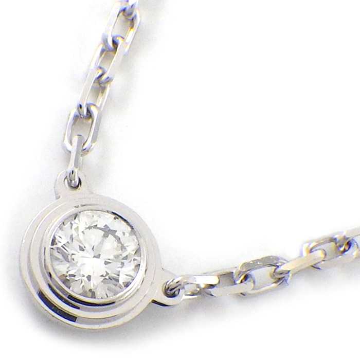乐天商城 - 【最大1万円OFFクーポン配布中&10日限定★ポイント3倍】 カルティエ Cartier ネックレス ダムール スモールモデル SM ディアマン レジェ B7215900 1ポイント ダイヤモンド 0.09ct K18WG 【中古】
