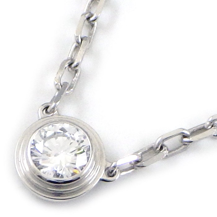 乐天商城 - カルティエ Cartier ネックレス ダムール スモールモデル SM ディアマン レジェ B7215900 1ポイント ダイヤモンド K18WG 【中古】