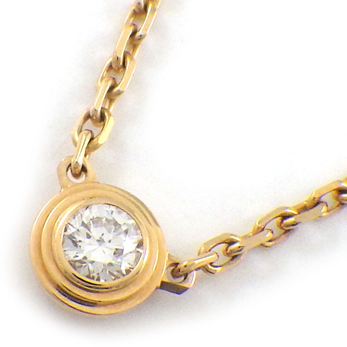 乐天商城 - 【最大1万円OFFクーポン配布中】 カルティエ Cartier ネックレス ダムール XS ディアマン レジェ B7224516 1ポイント ダイヤモンド 0.04ct K18PG 【中古】