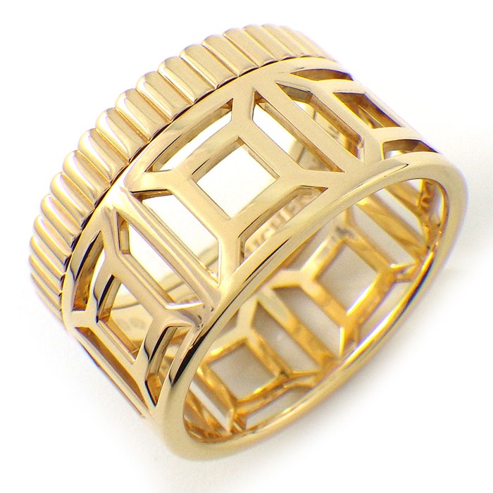 乐天商城 - 【最大1万円OFFクーポン配布中】 ブシュロン BOUCHERON リング キャトル オープンワーク ラディアントカット K18YG 11.5号 / #51 【中古】