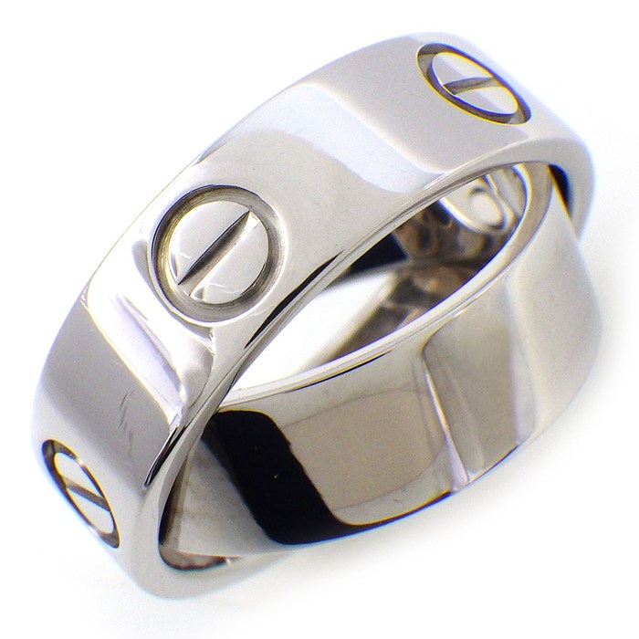 乐天商城 - 【最大1万円OFFクーポン配布中&10日限定★ポイント3倍】 カルティエ Cartier リング ラブ シークレット K18WG 8号 / #48 【中古】