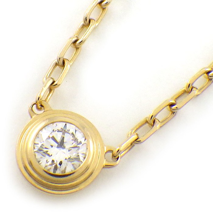 乐天商城 - カルティエ Cartier ネックレス ダムール SM ディアマン レジェ B7215800 1ポイント ダイヤモンド 0.09ct K18YG 【中古】