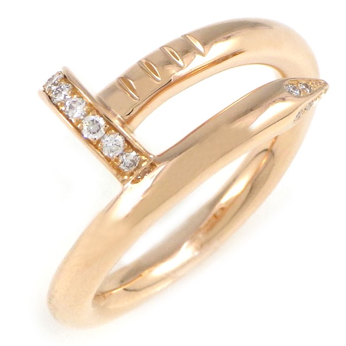 樂天商城 - カルティエ Cartier リング ジュストアンクル クラシック B4094850 釘モチーフ 22ポイント ダイヤモンド 計0.13ct K18PG 10号 / #50 【中古】