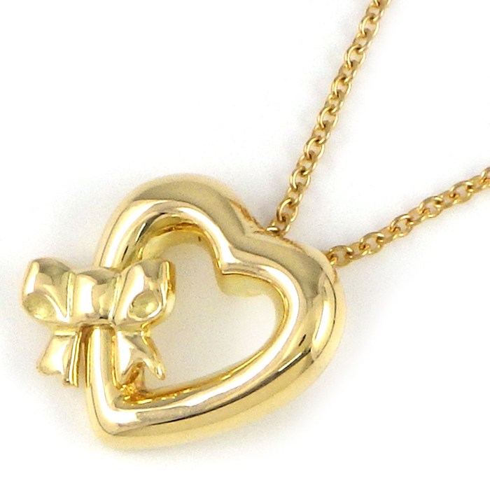 樂天商城 - ティファニー Tiffany & Co. ネックレス ハート リボン K18YG 【中古】