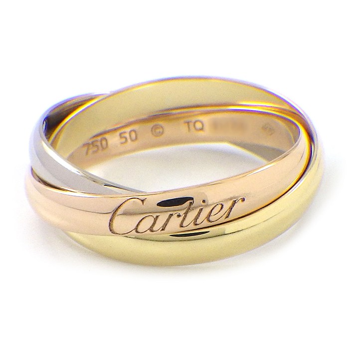 樂天商城 - カルティエ Cartier リング トリニティ スモールモデル SM スリーカラー K18PG K18WG K18YG 10.5号 / #50 【中古】