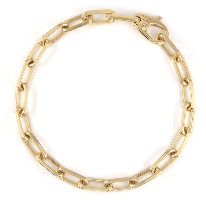 乐天商城 - 【最大1万円OFFクーポン配布中&10日限定★ポイント3倍】 カルティエ Cartier ブレスレット サントス ミディアム B6021300 K18YG 【箱・保付き】 【中古】