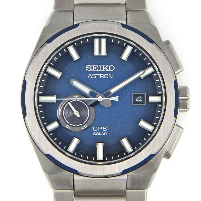 セイコー SEIKO 腕時計 アストロン ネクスター SBXD023/3X62-0AE0 デイト パワーリザーブ表示 機内モード 夜光インデックス 夜光針 ディープブルー文字盤 チタン GPSソーラー 【箱・保付き】 【中古】